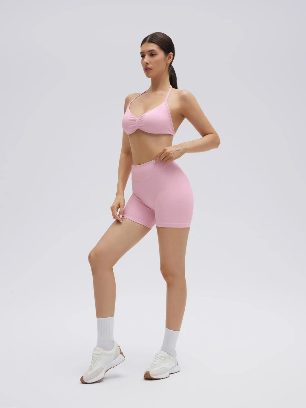 Padded Bra Seamless Halter 2 Piece Workout Sets