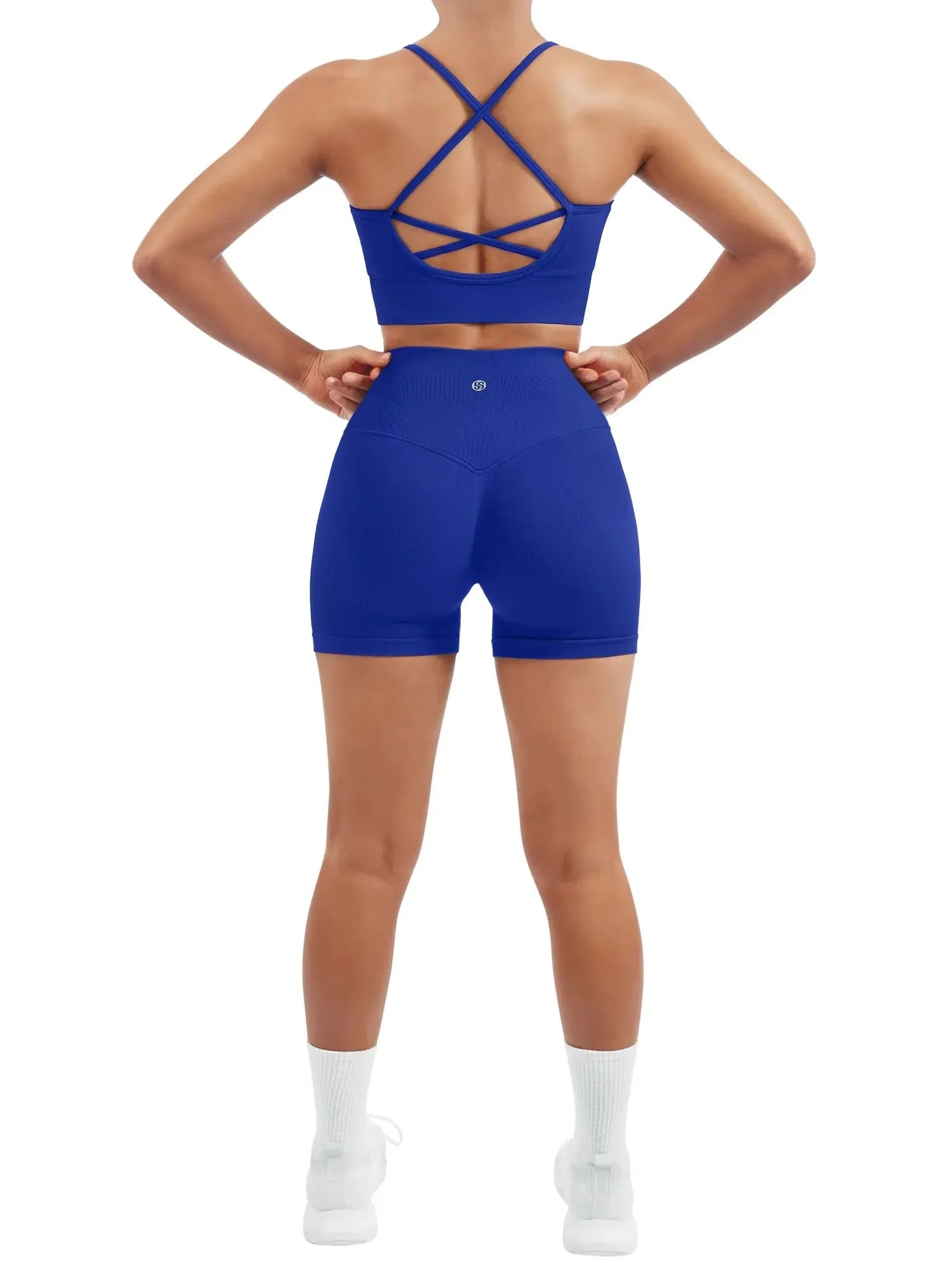 Criss Cross Sports Bra Seamless 2 Piece Workout Sets