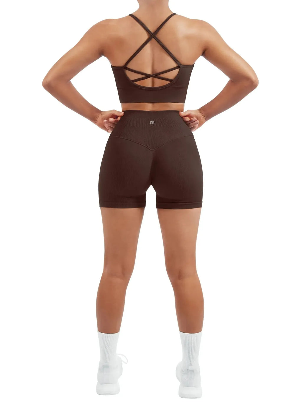 Criss Cross Sports Bra Seamless 2 Piece Workout Sets