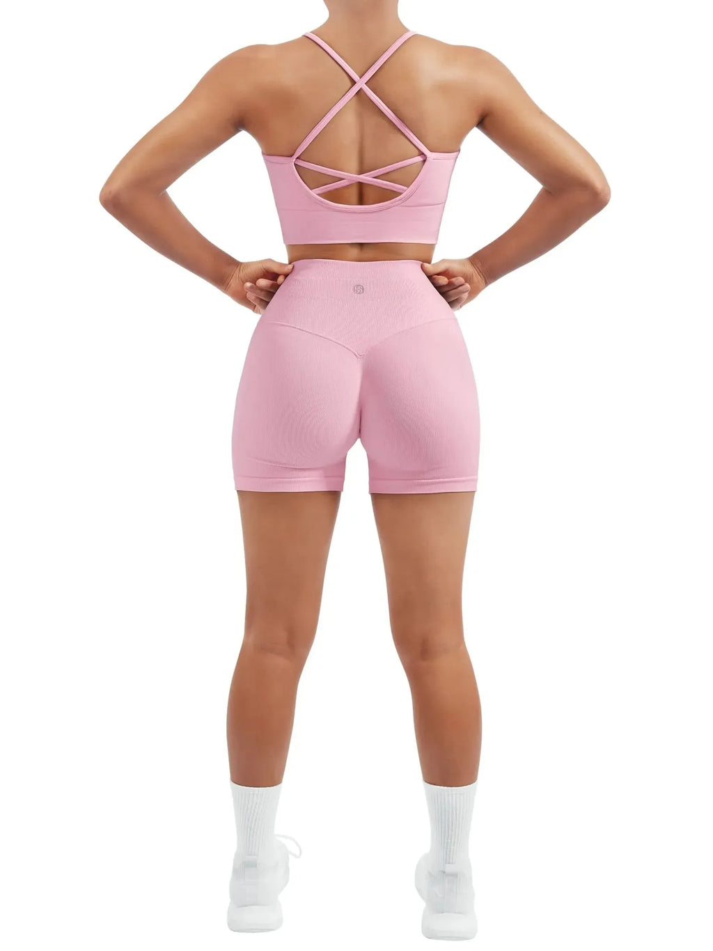 Criss Cross Sports Bra Seamless 2 Piece Workout Sets