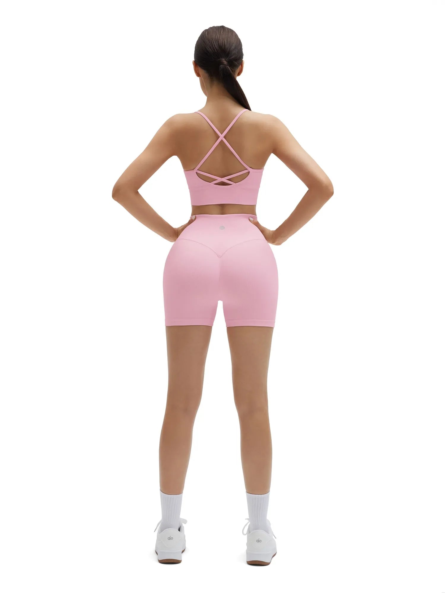 Criss Cross Sports Bra Seamless 2 Piece Workout Sets