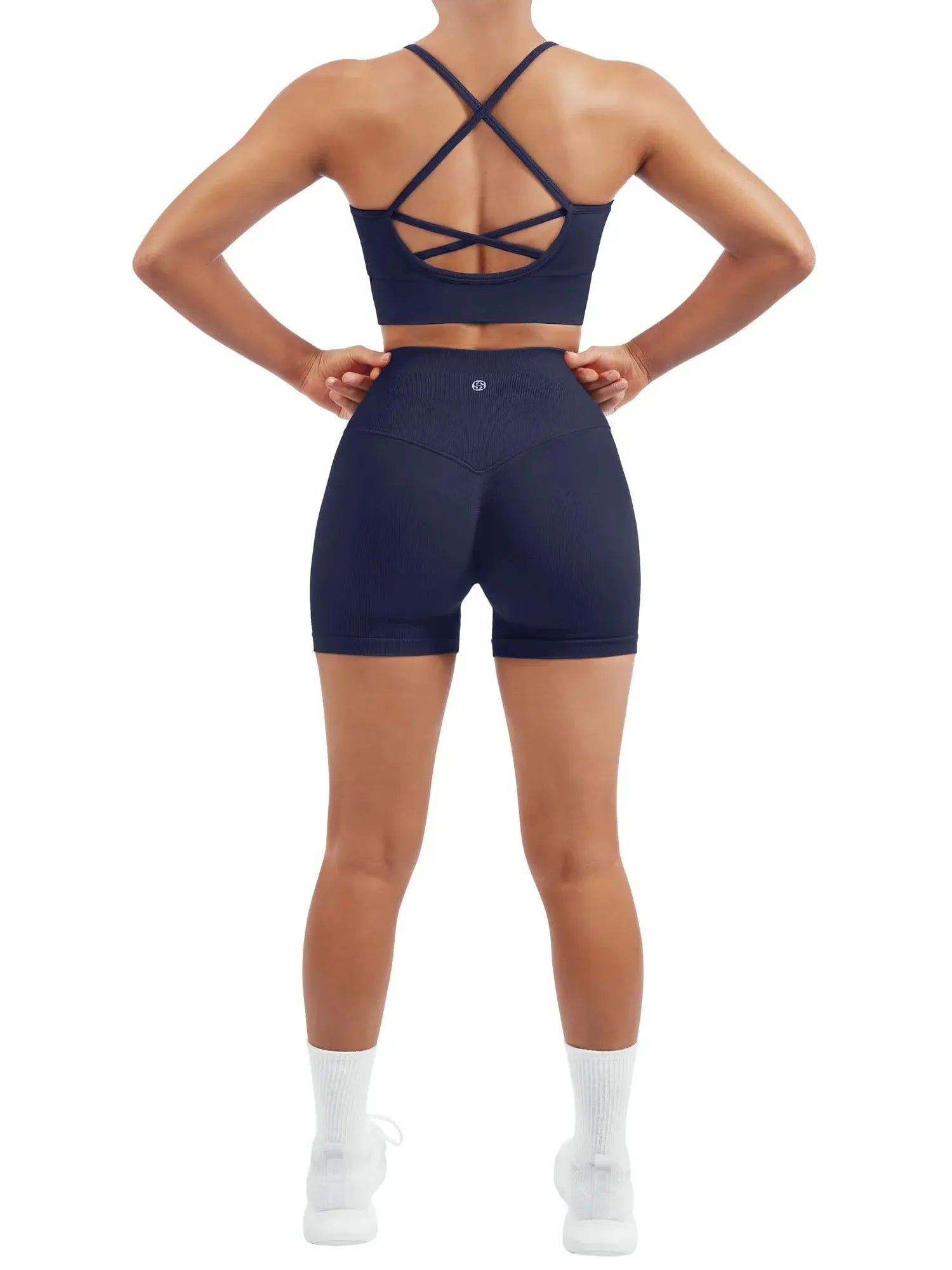 Criss Cross Sports Bra Seamless 2 Piece Workout Sets