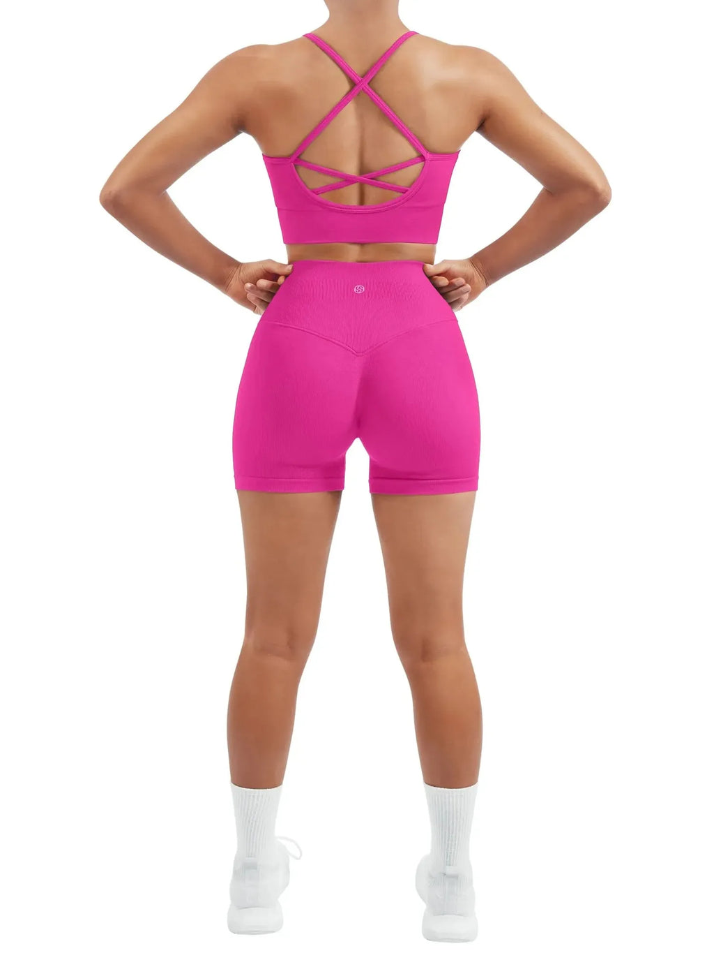 Criss Cross Sports Bra Seamless 2 Piece Workout Sets