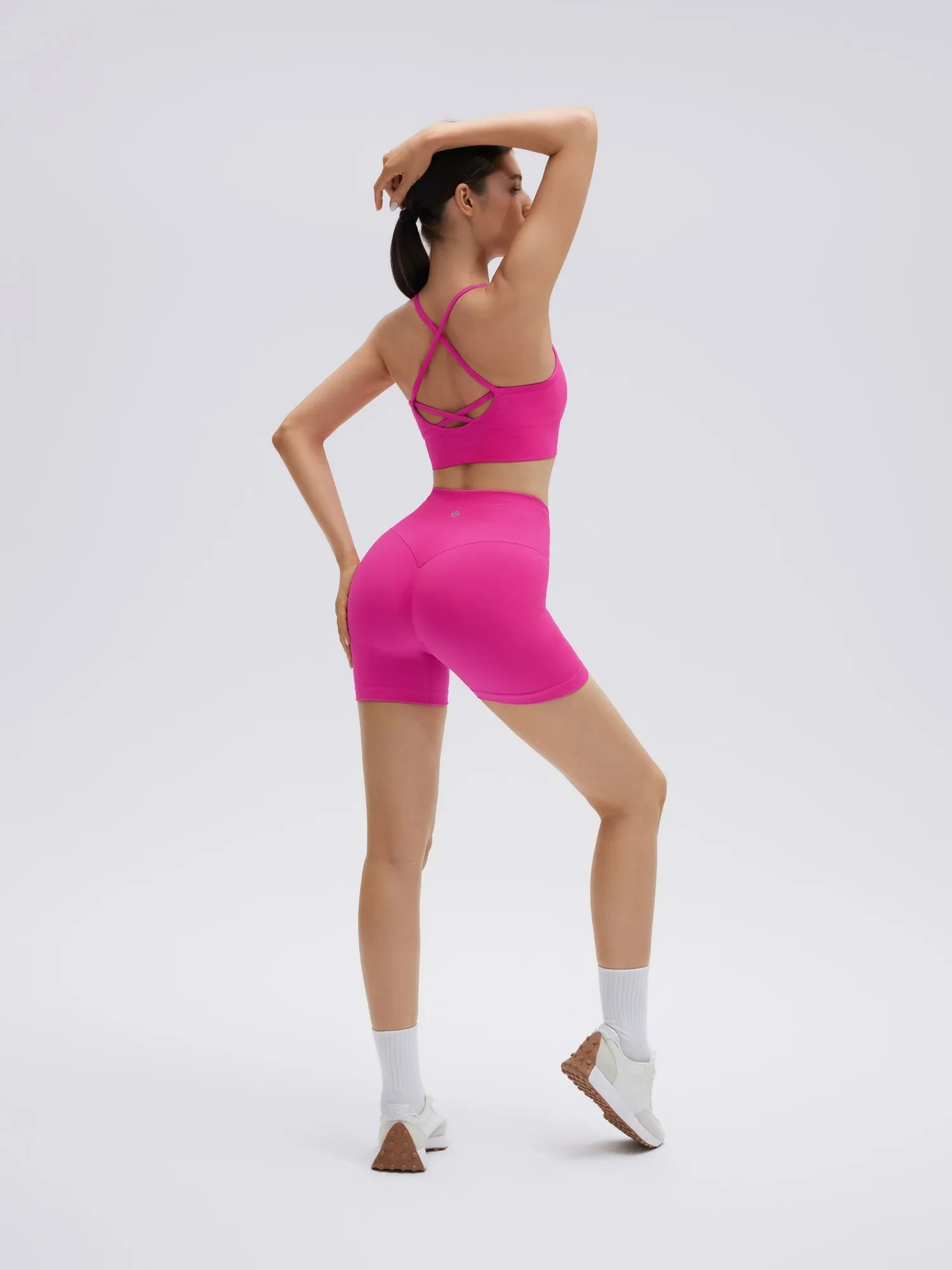 Criss Cross Sports Bra Seamless 2 Piece Workout Sets