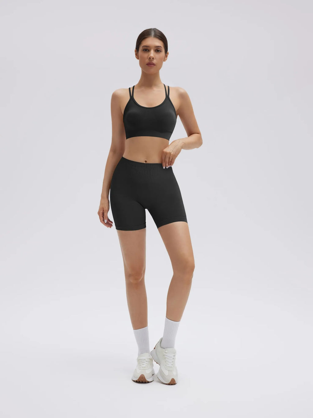 Double Strappy Sports Bra Workout Sets