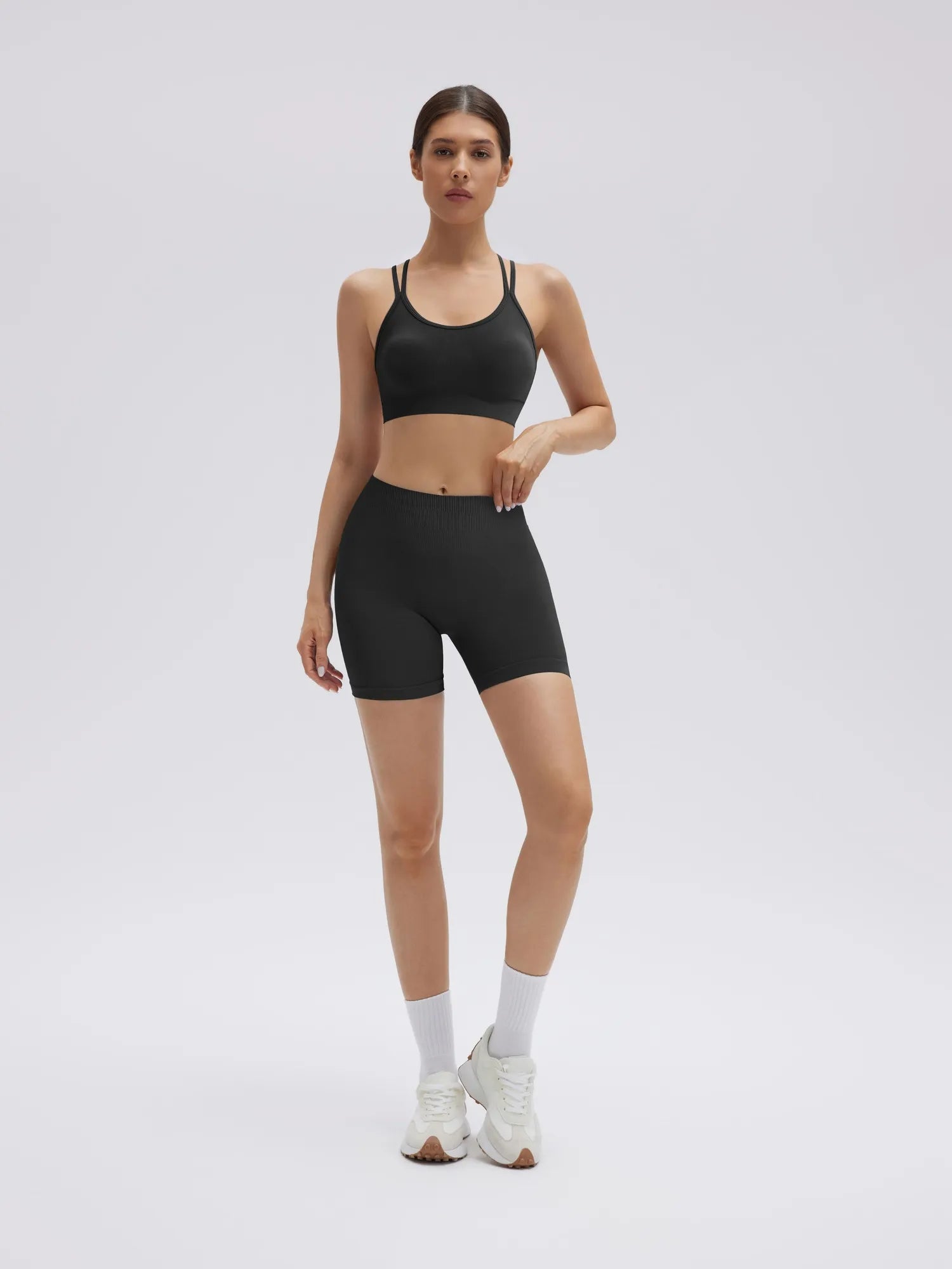 Double Strappy Sports Bra Workout Sets