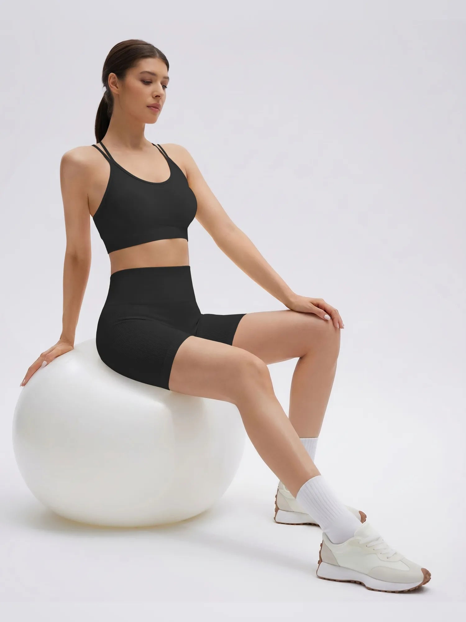 Double Strappy Sports Bra Workout Sets