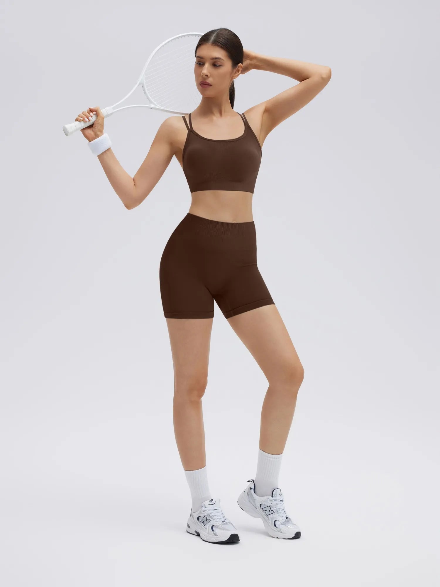 Double Strappy Sports Bra Workout Sets