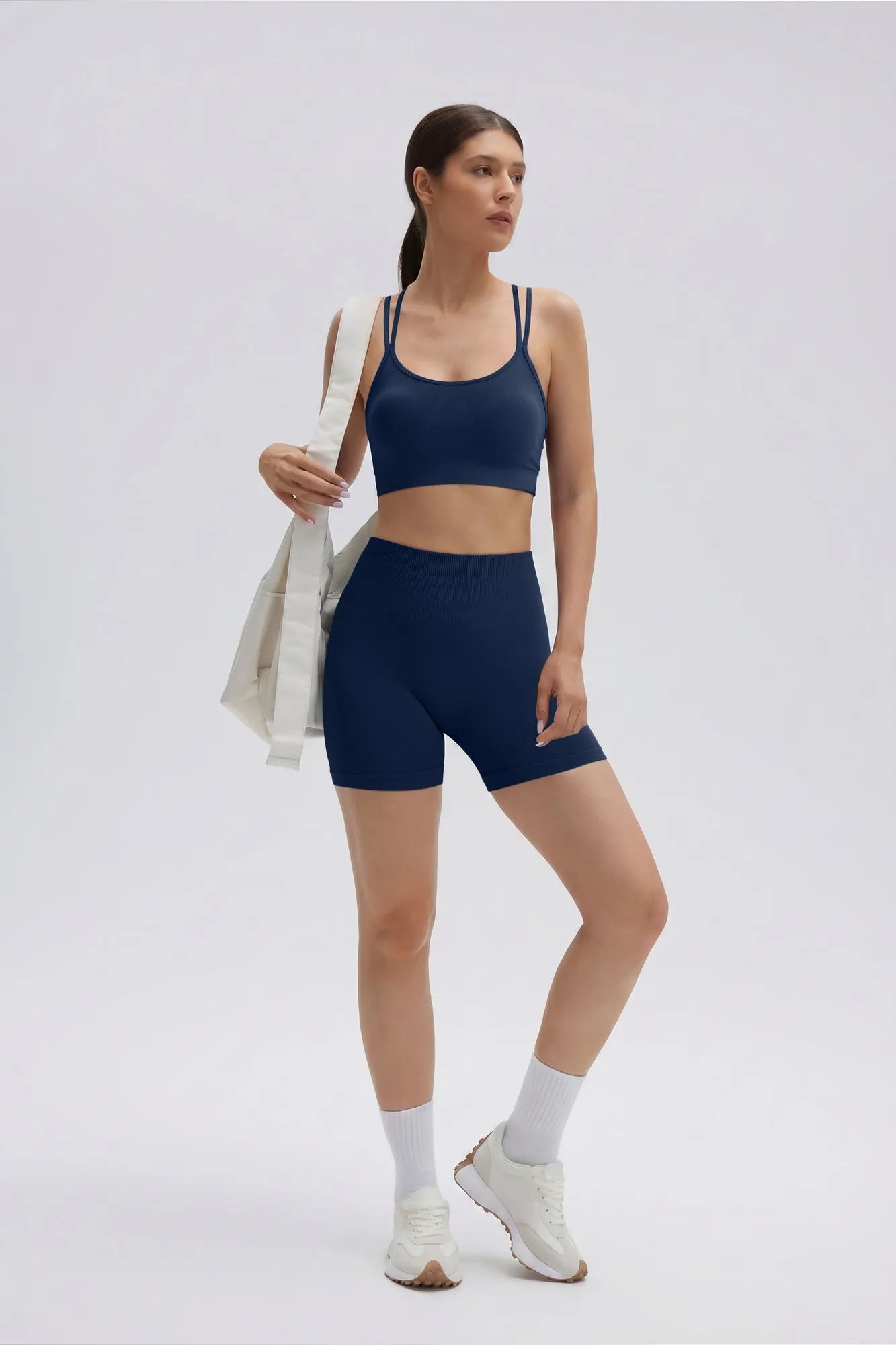 Double Strappy Sports Bra Workout Sets