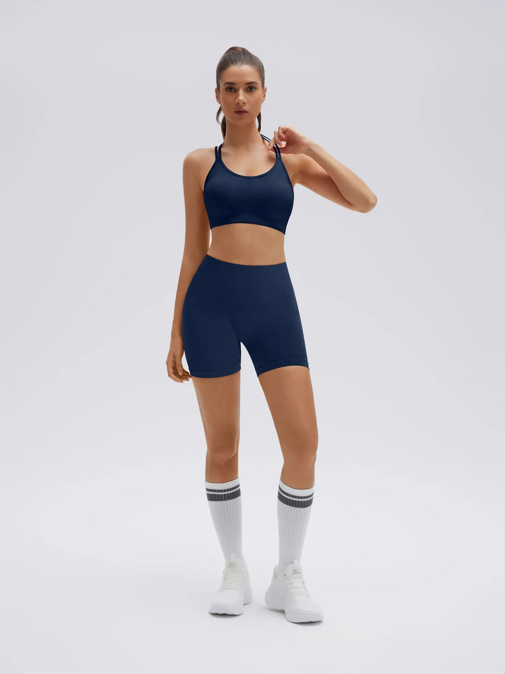 Double Strappy Sports Bra Workout Sets