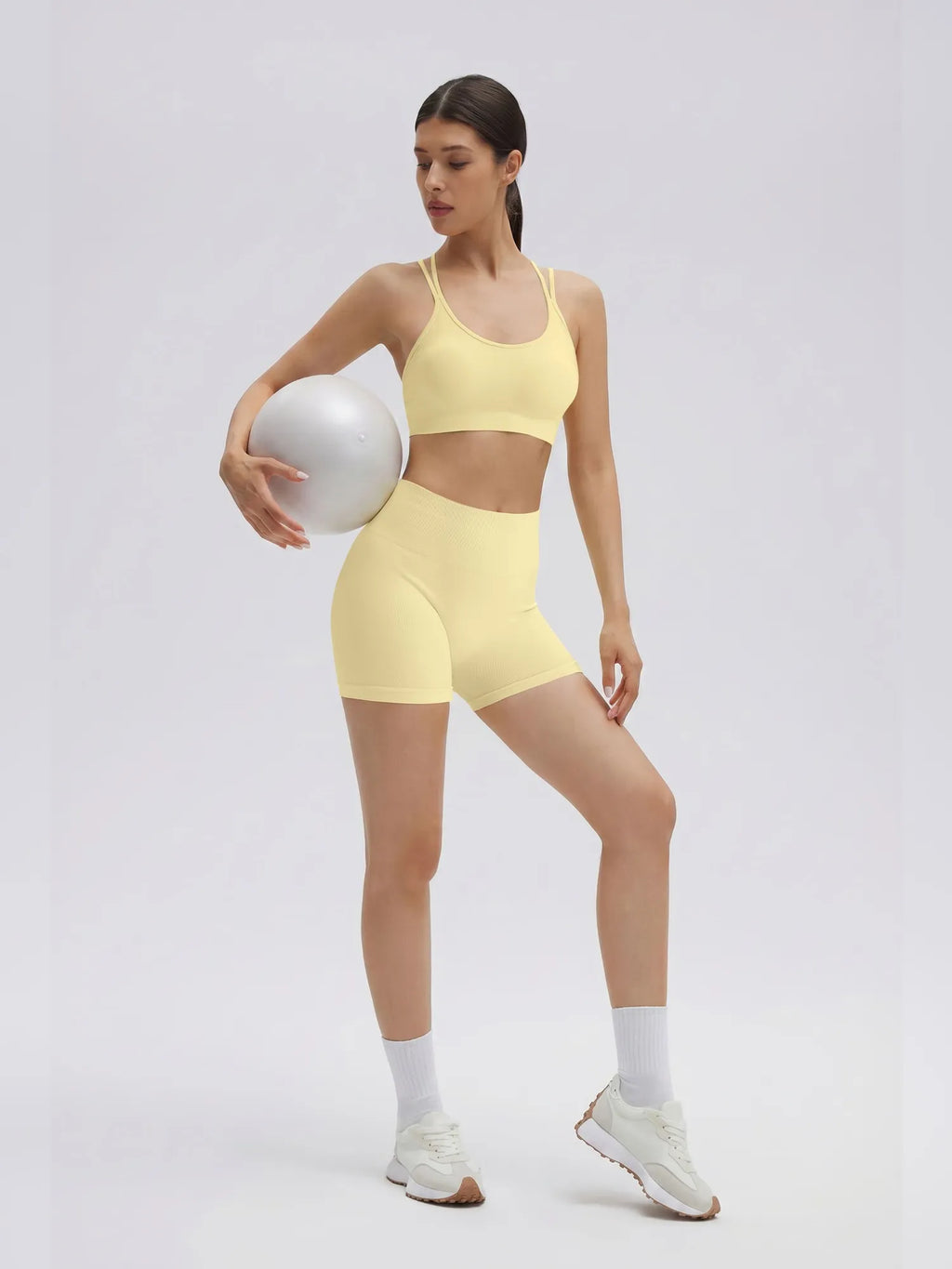 Double Strappy Sports Bra Workout Sets