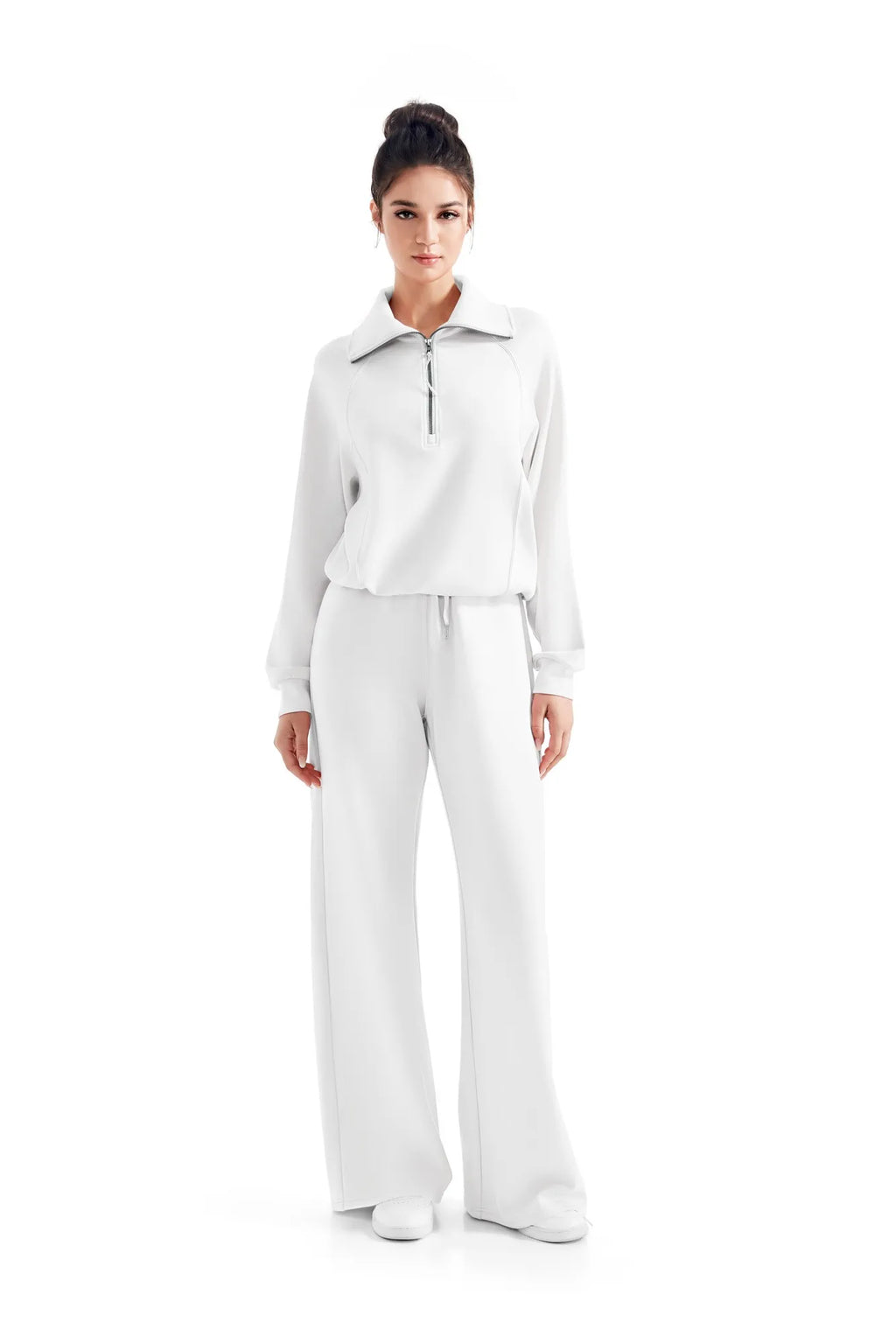 Modal Half Zip Collar Lounge Set