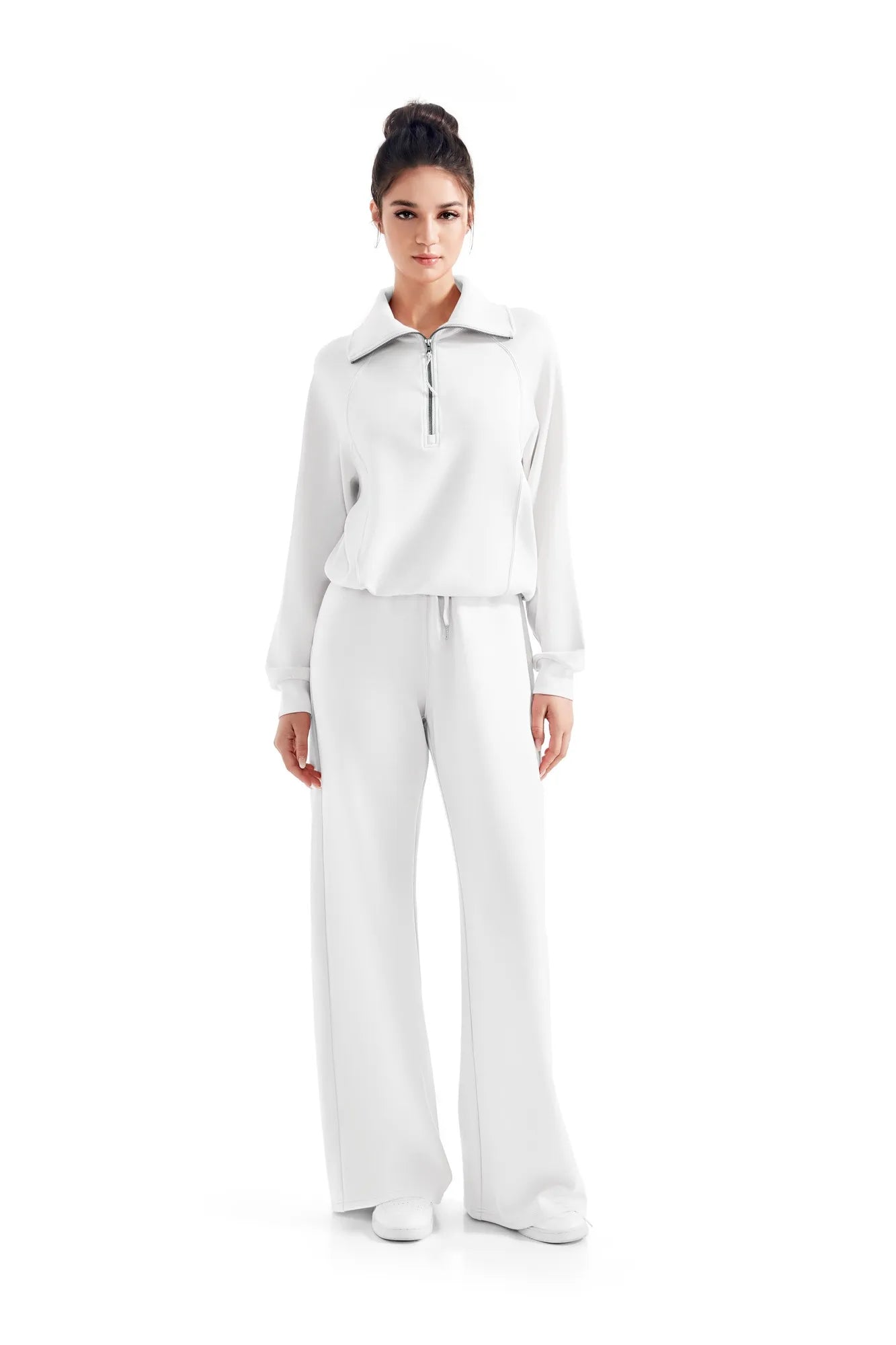Modal Half Zip Collar Lounge Set