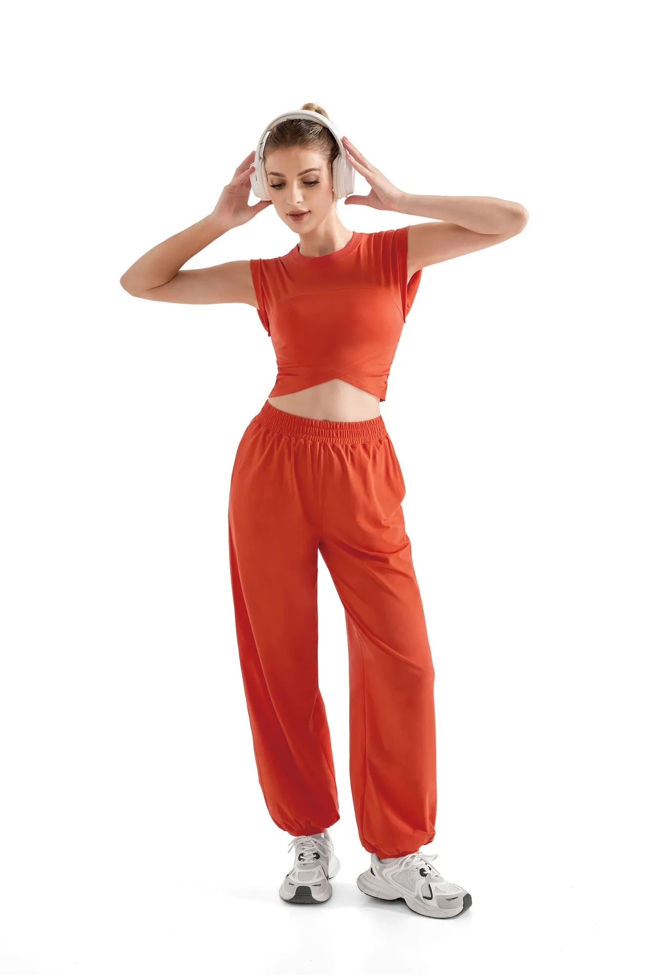 Sleeveless Crop Top Workout Set