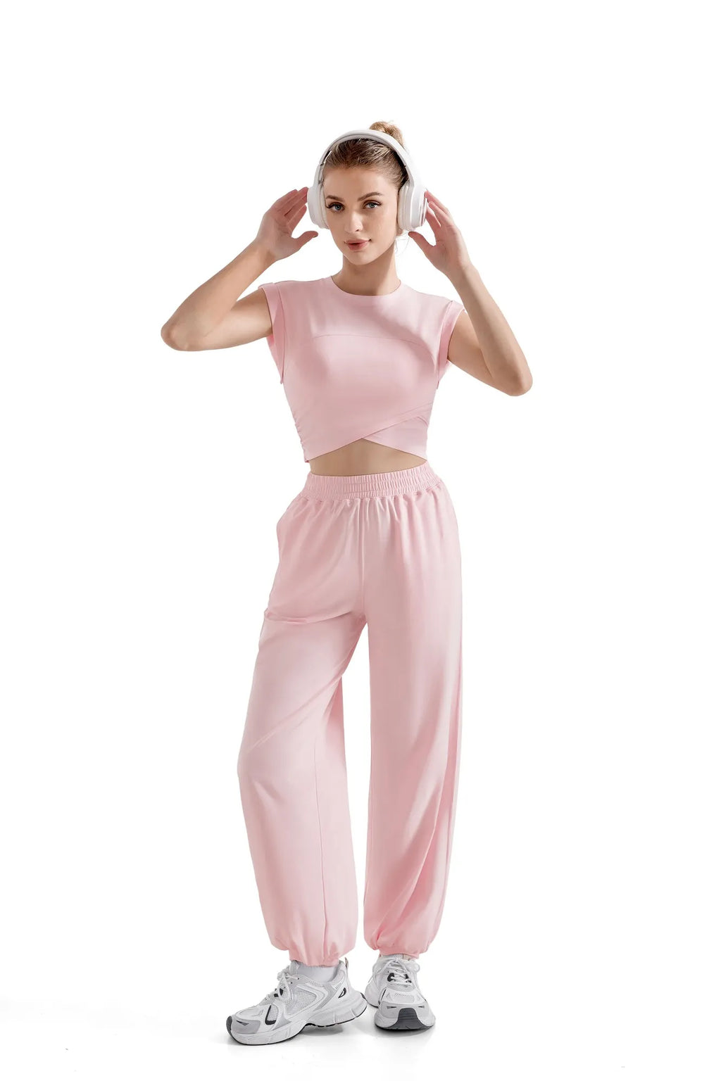Sleeveless Crop Top Workout Set
