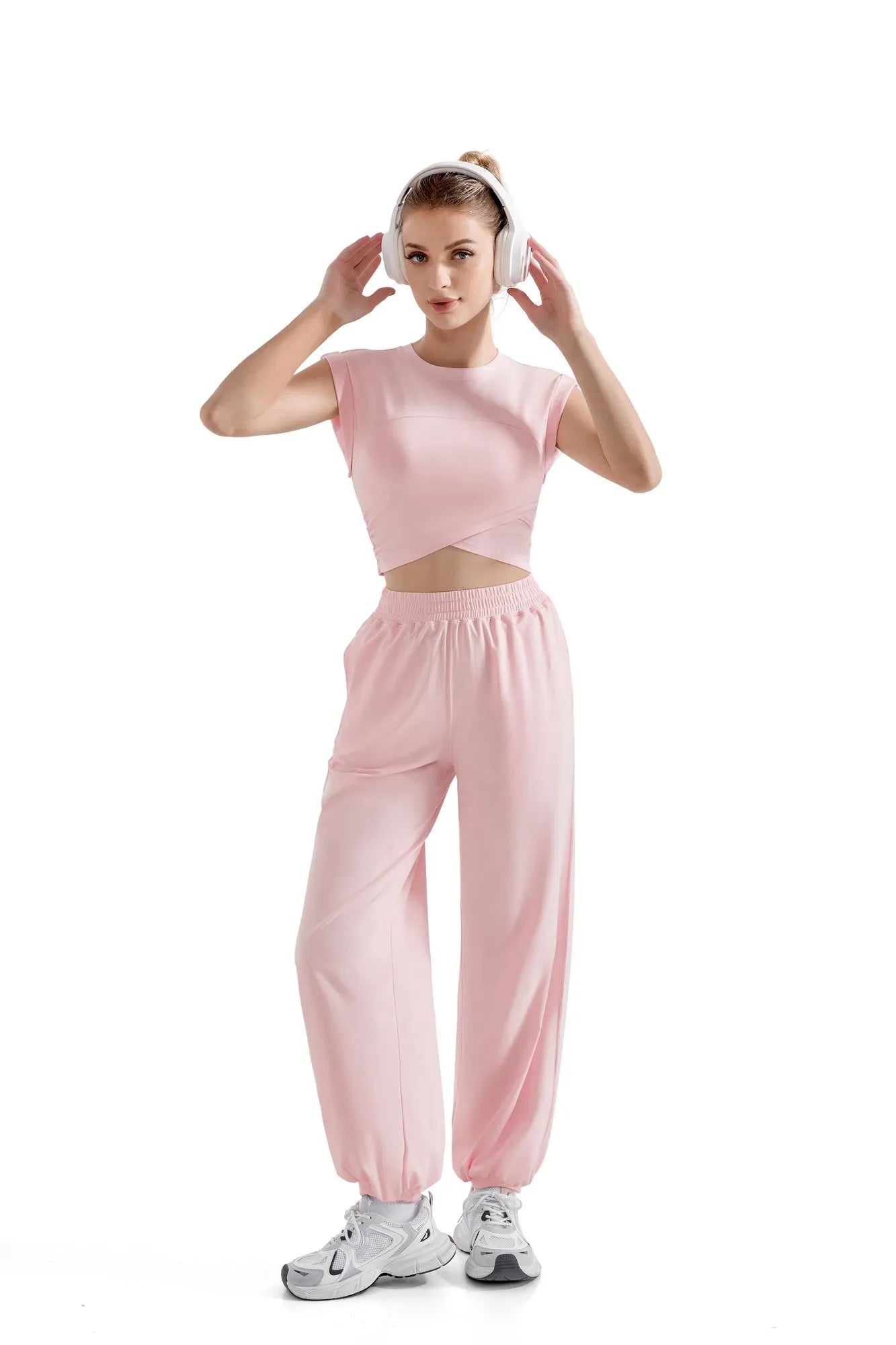 Sleeveless Crop Top Workout Set
