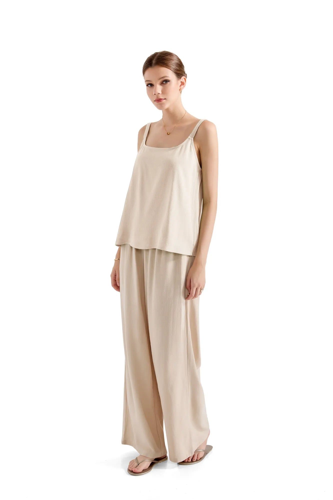 Sleeveless Loose Top Lounge Set