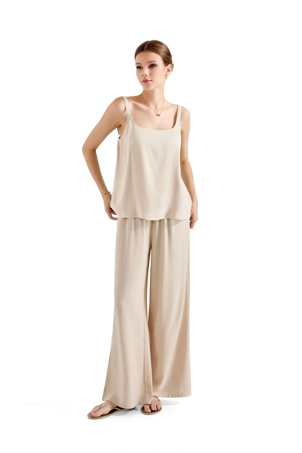 Sleeveless Loose Top Lounge Set
