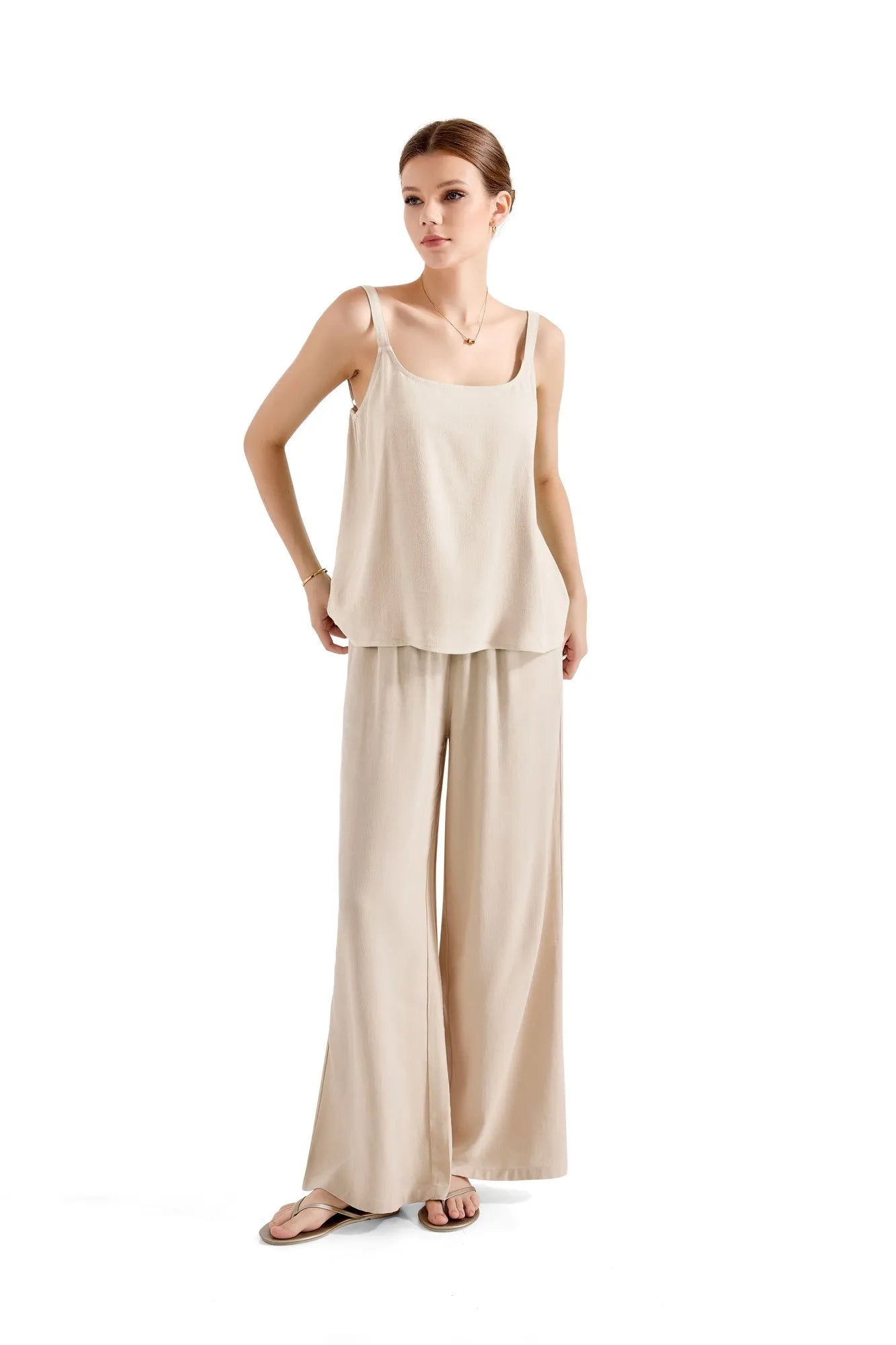 Sleeveless Loose Top Lounge Set