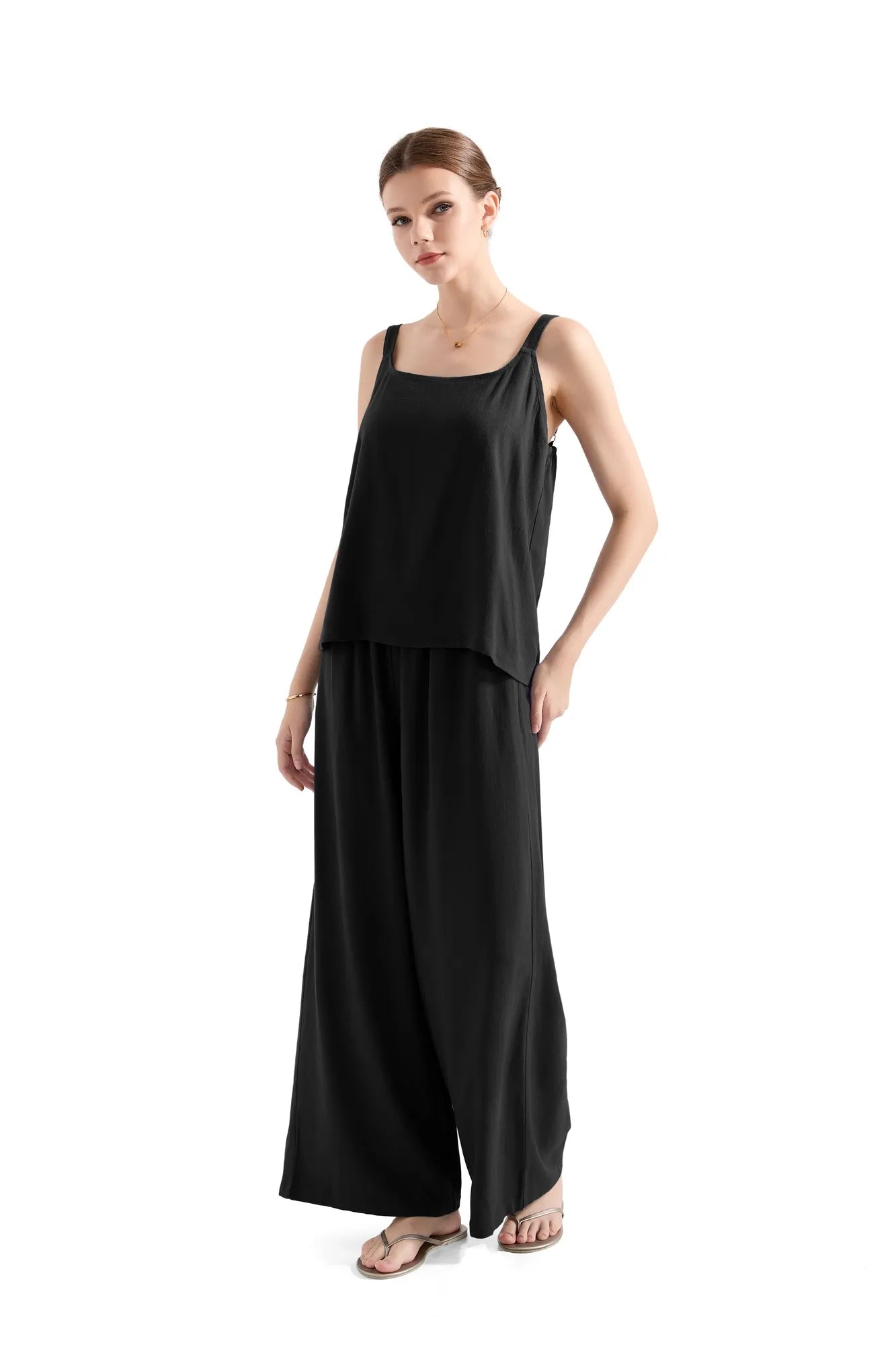 Sleeveless Loose Top Lounge Set