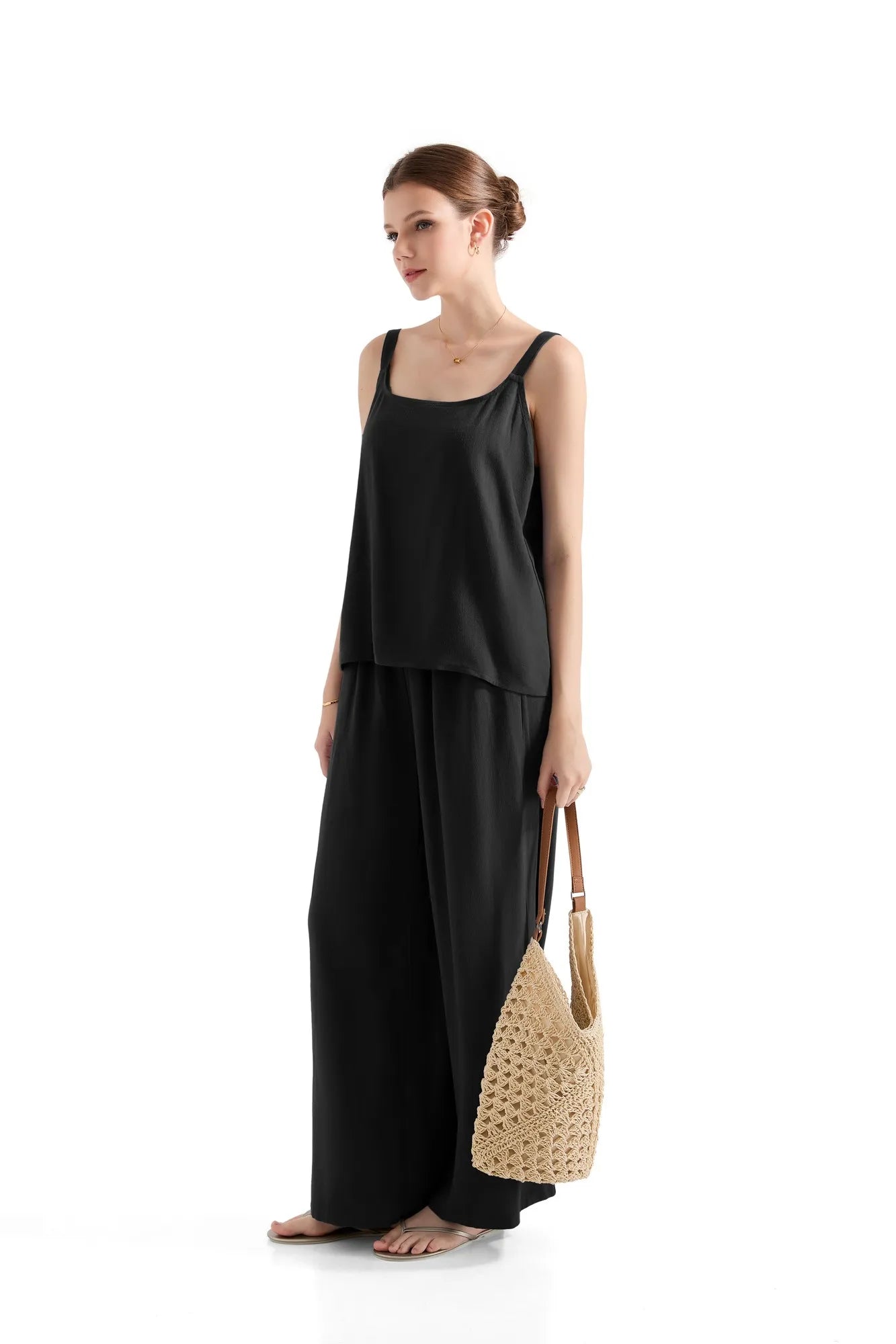 Sleeveless Loose Top Lounge Set