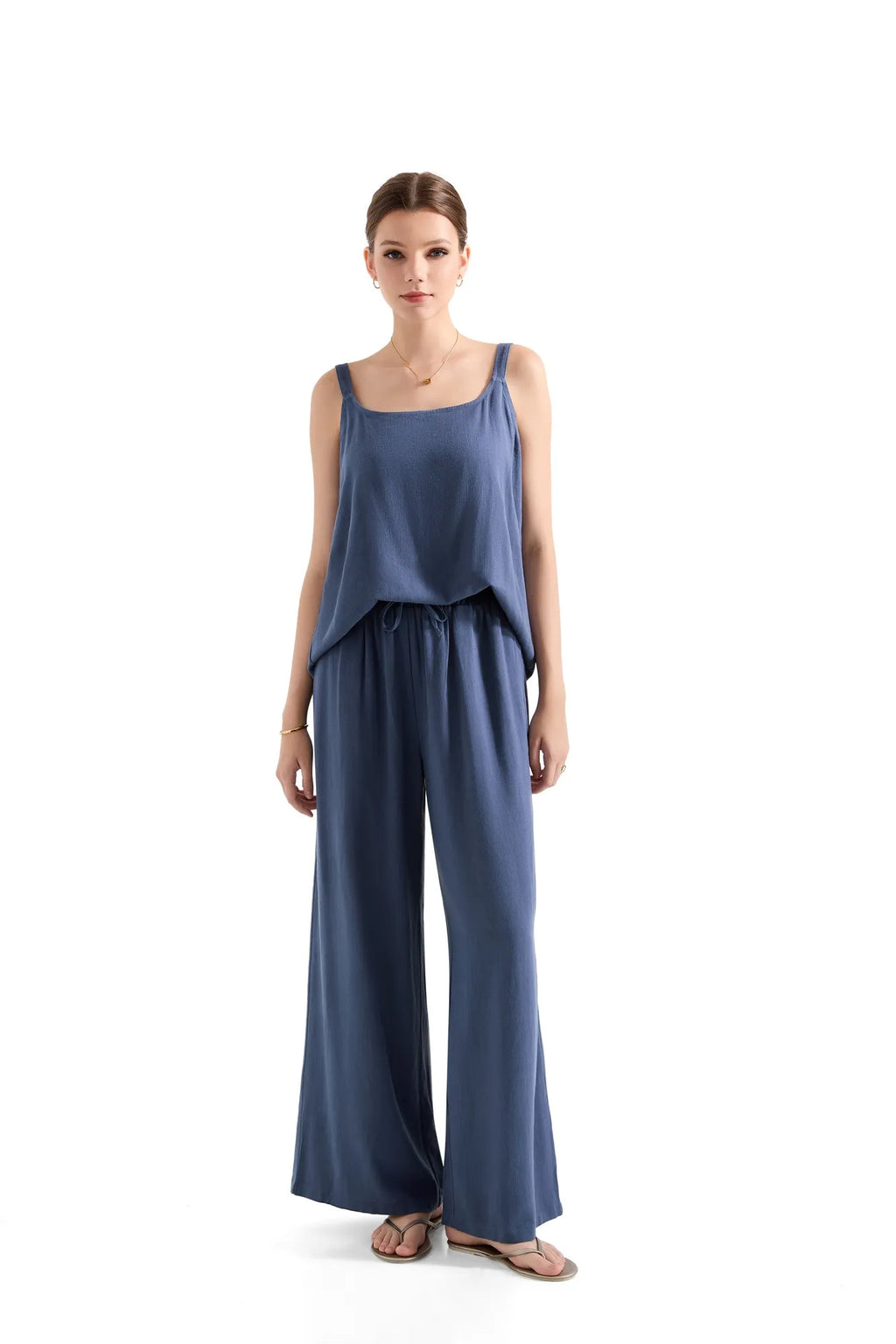 Sleeveless Loose Top Lounge Set