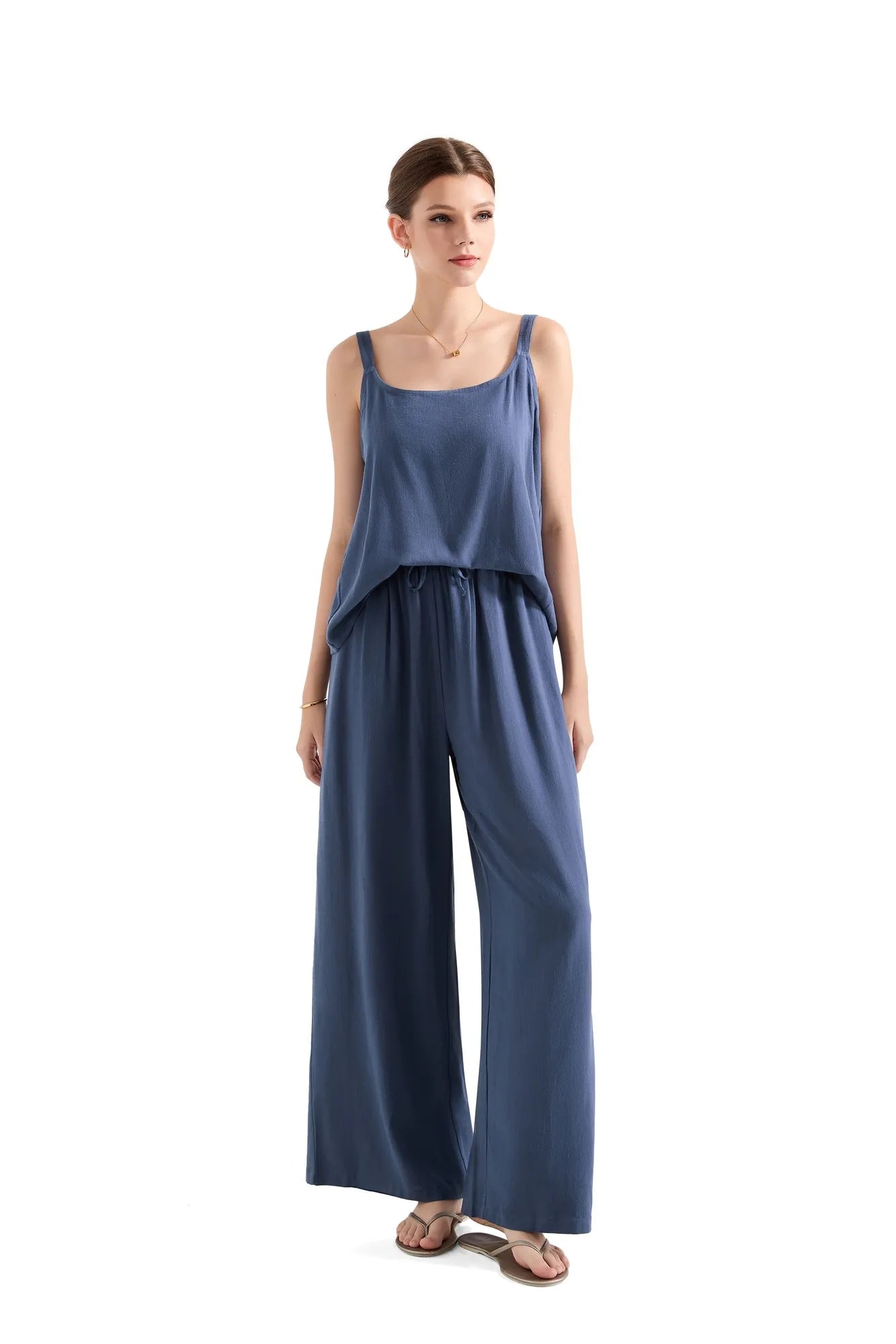 Sleeveless Loose Top Lounge Set
