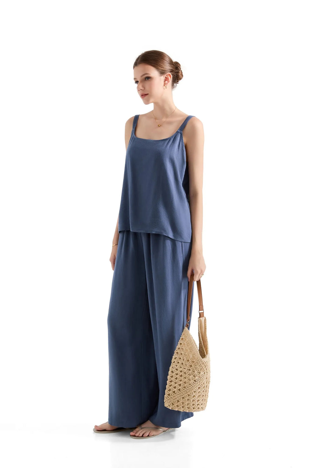 Sleeveless Loose Top Lounge Set