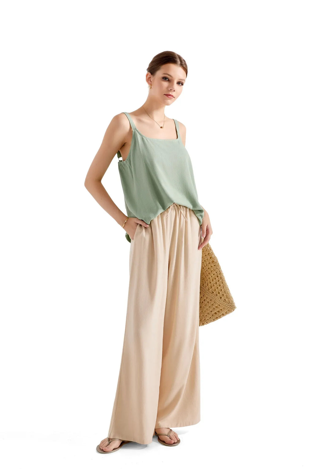 Sleeveless Loose Top Lounge Set