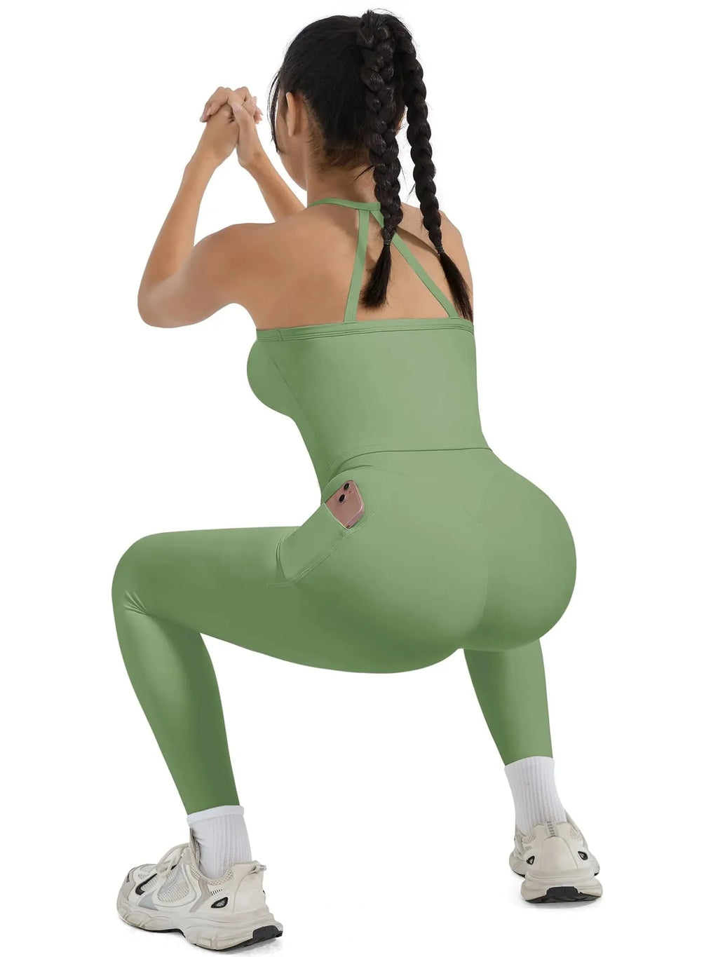 Halter Tank Top Leggings Workout Set