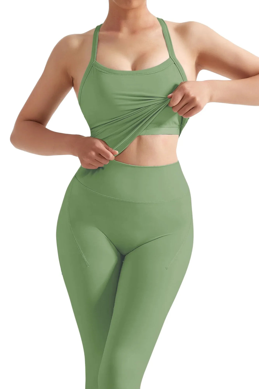 Halter Tank Top Leggings Workout Set