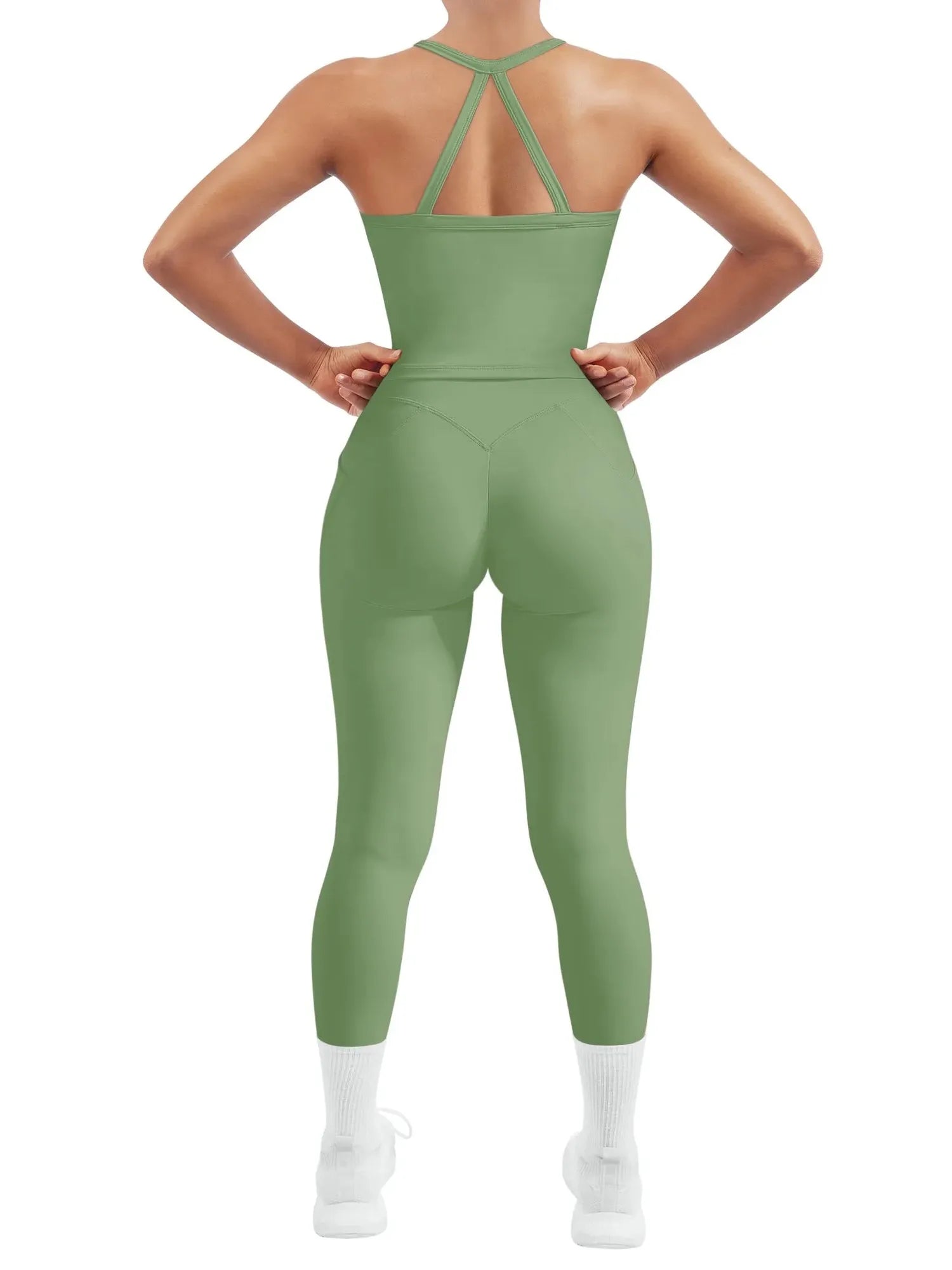 Halter Tank Top Leggings Workout Set