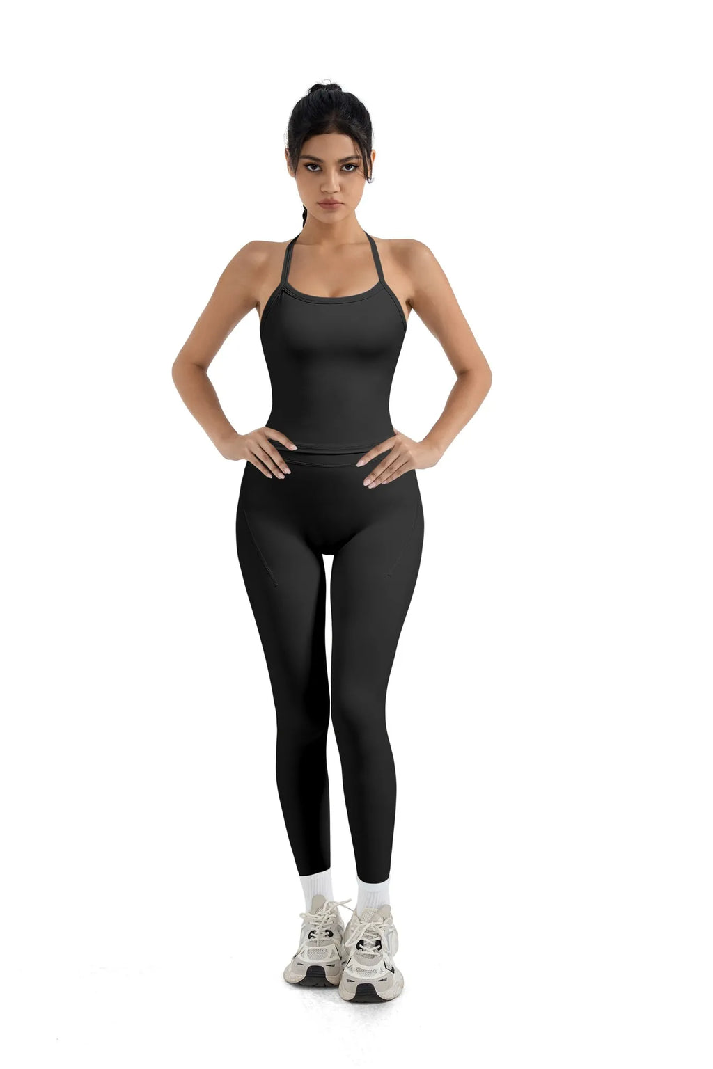Halter Tank Top Leggings Workout Set