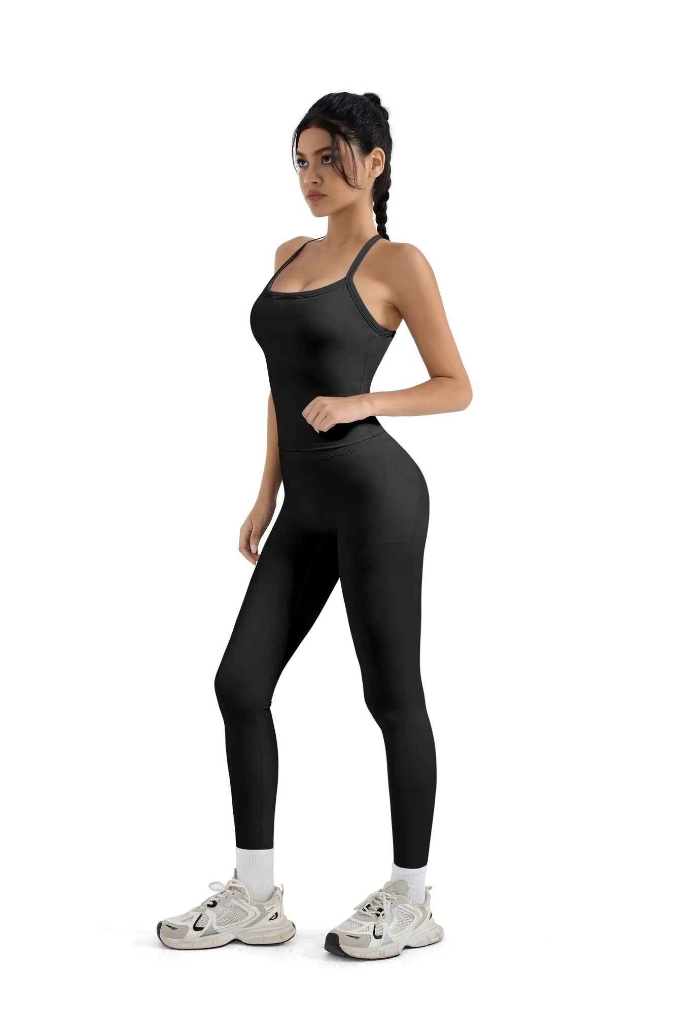 Halter Tank Top Leggings Workout Set