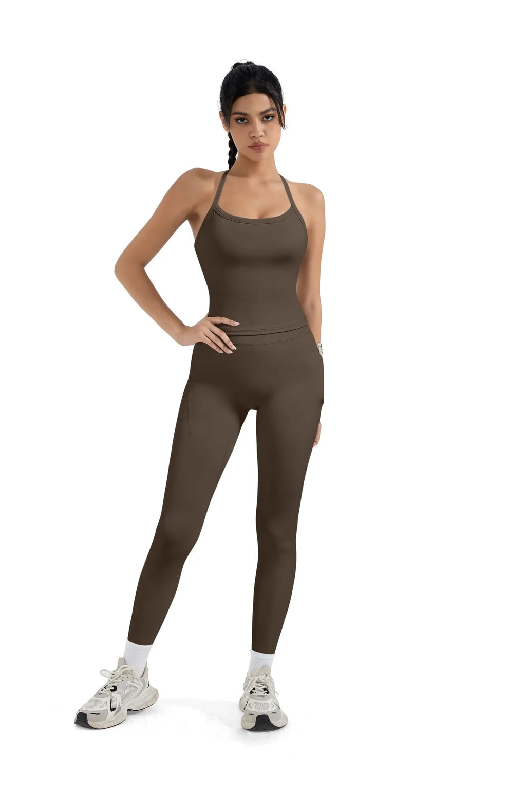 Halter Tank Top Leggings Workout Set