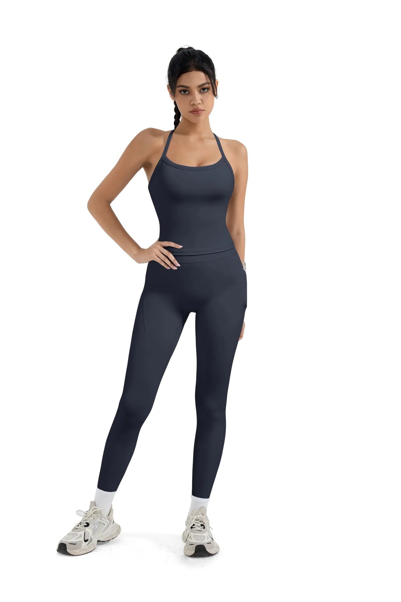 Halter Tank Top Leggings Workout Set