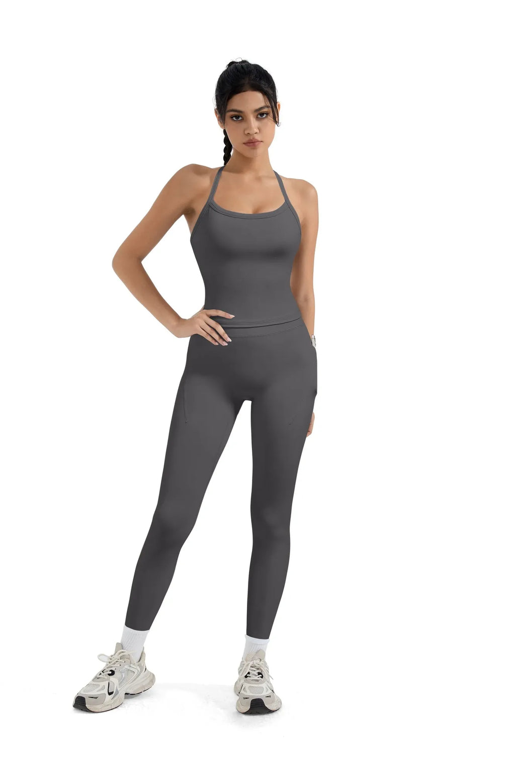 Halter Tank Top Leggings Workout Set