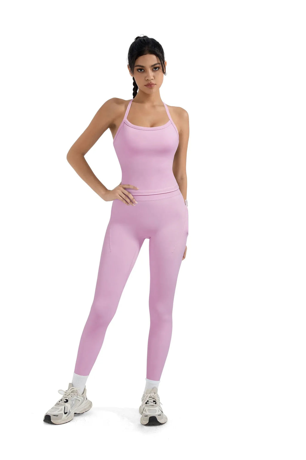 Halter Tank Top Leggings Workout Set
