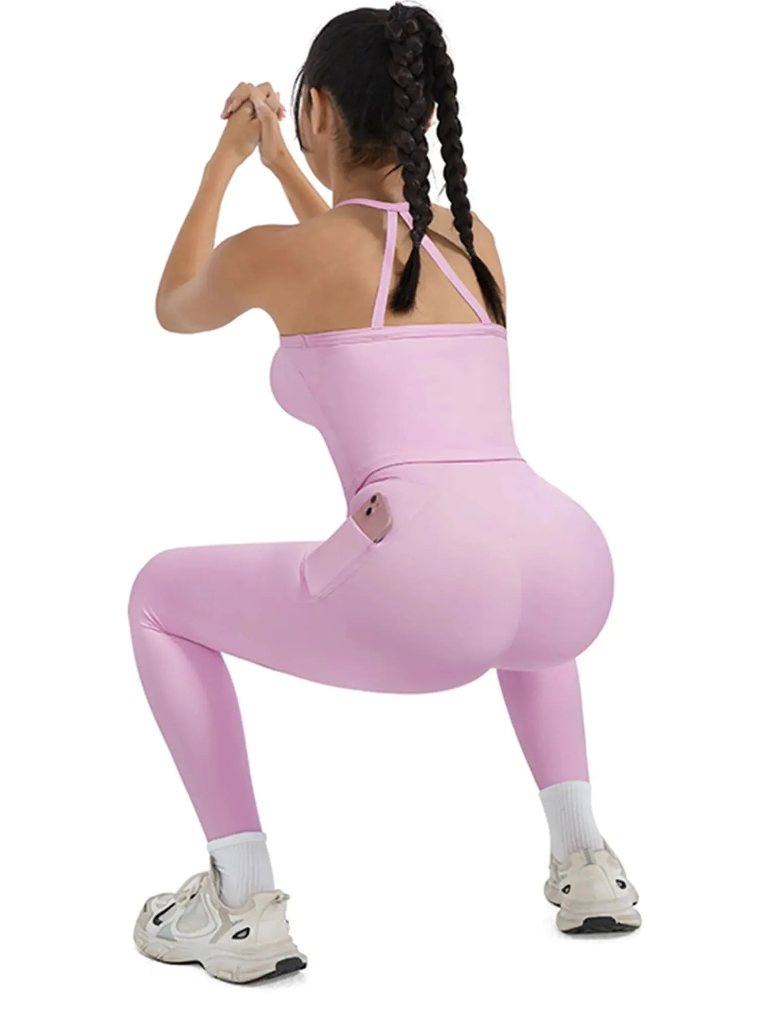 Halter Tank Top Leggings Workout Set