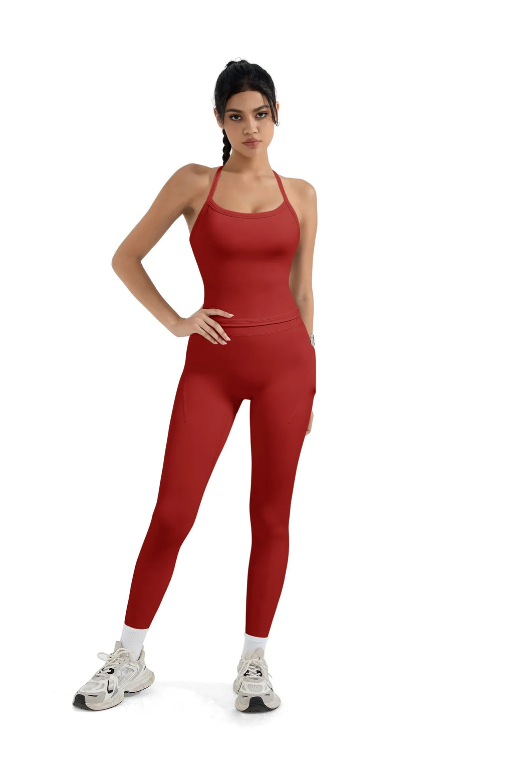 Halter Tank Top Leggings Workout Set