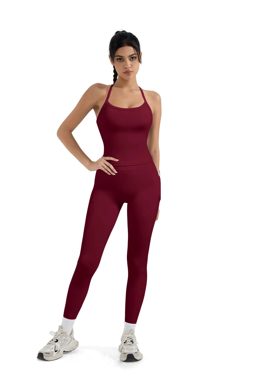 Halter Tank Top Leggings Workout Set