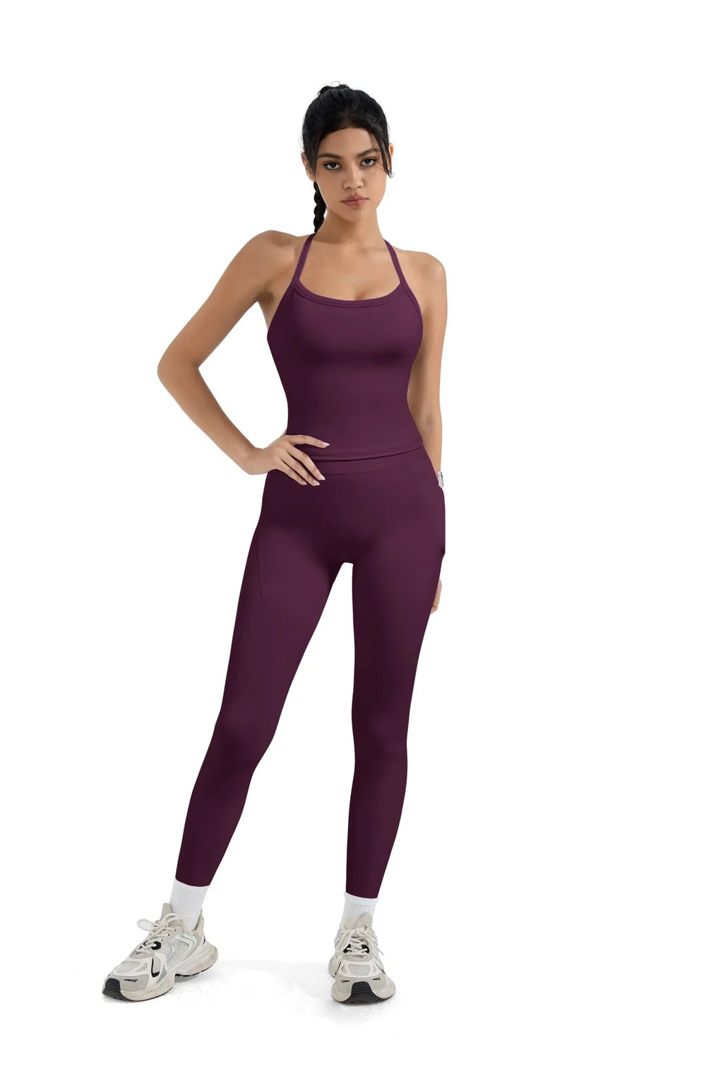 Halter Tank Top Leggings Workout Set