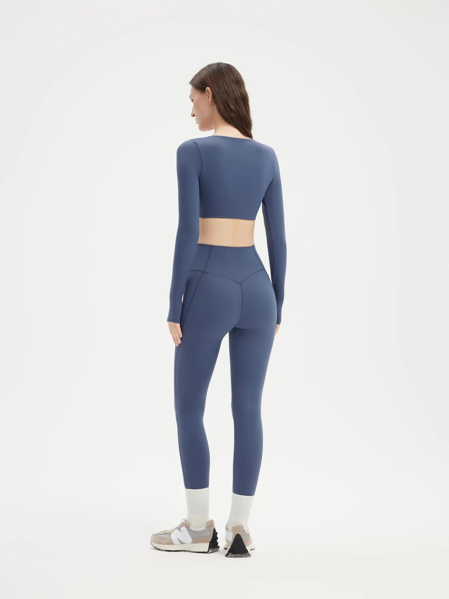 Twist V Crop Top Workout Set