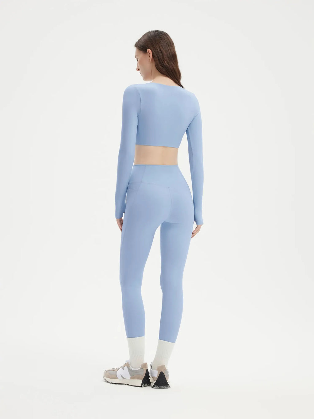 Twist V Crop Top Workout Set