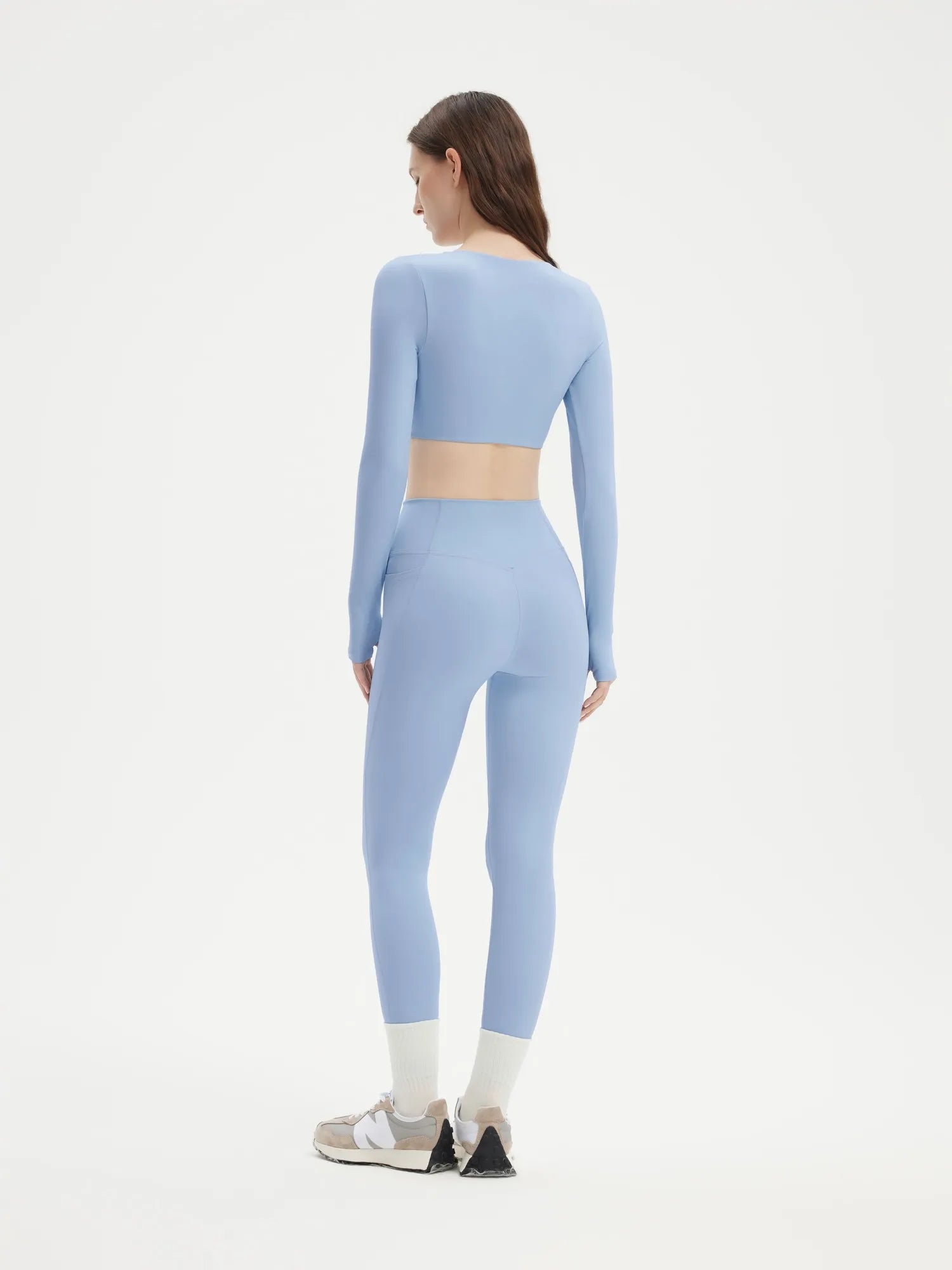 Twist V Crop Top Workout Set