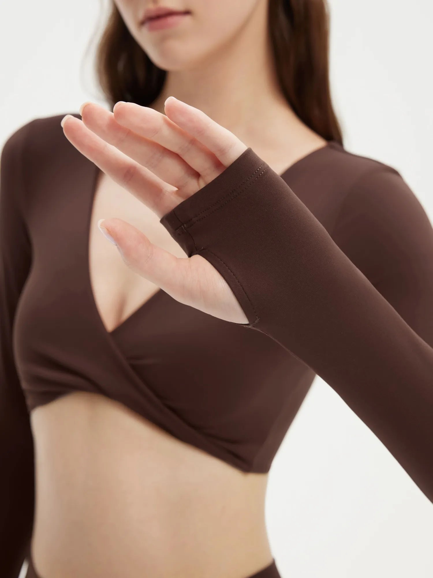 Twist V Crop Top Workout Set