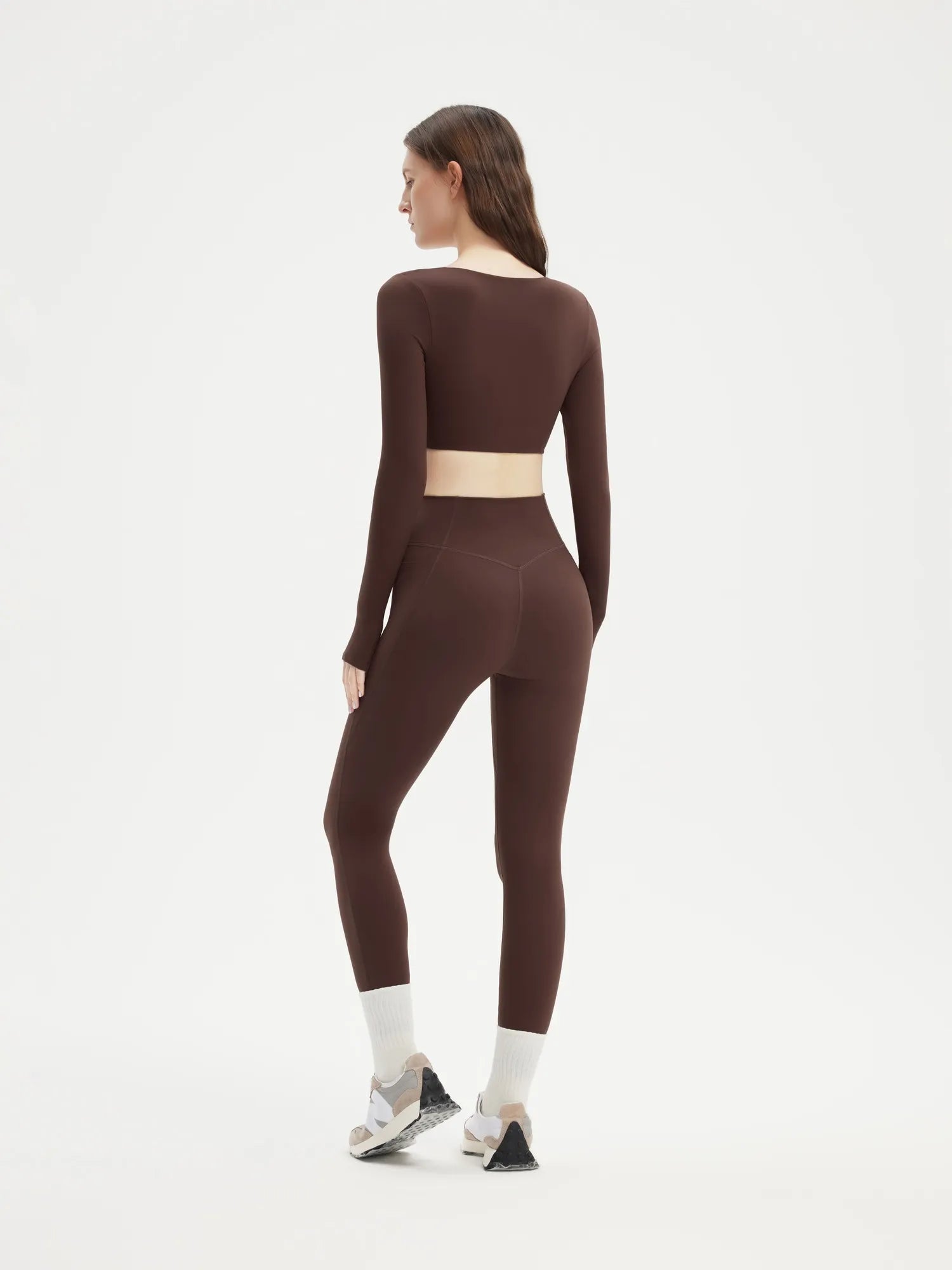 Twist V Crop Top Workout Set