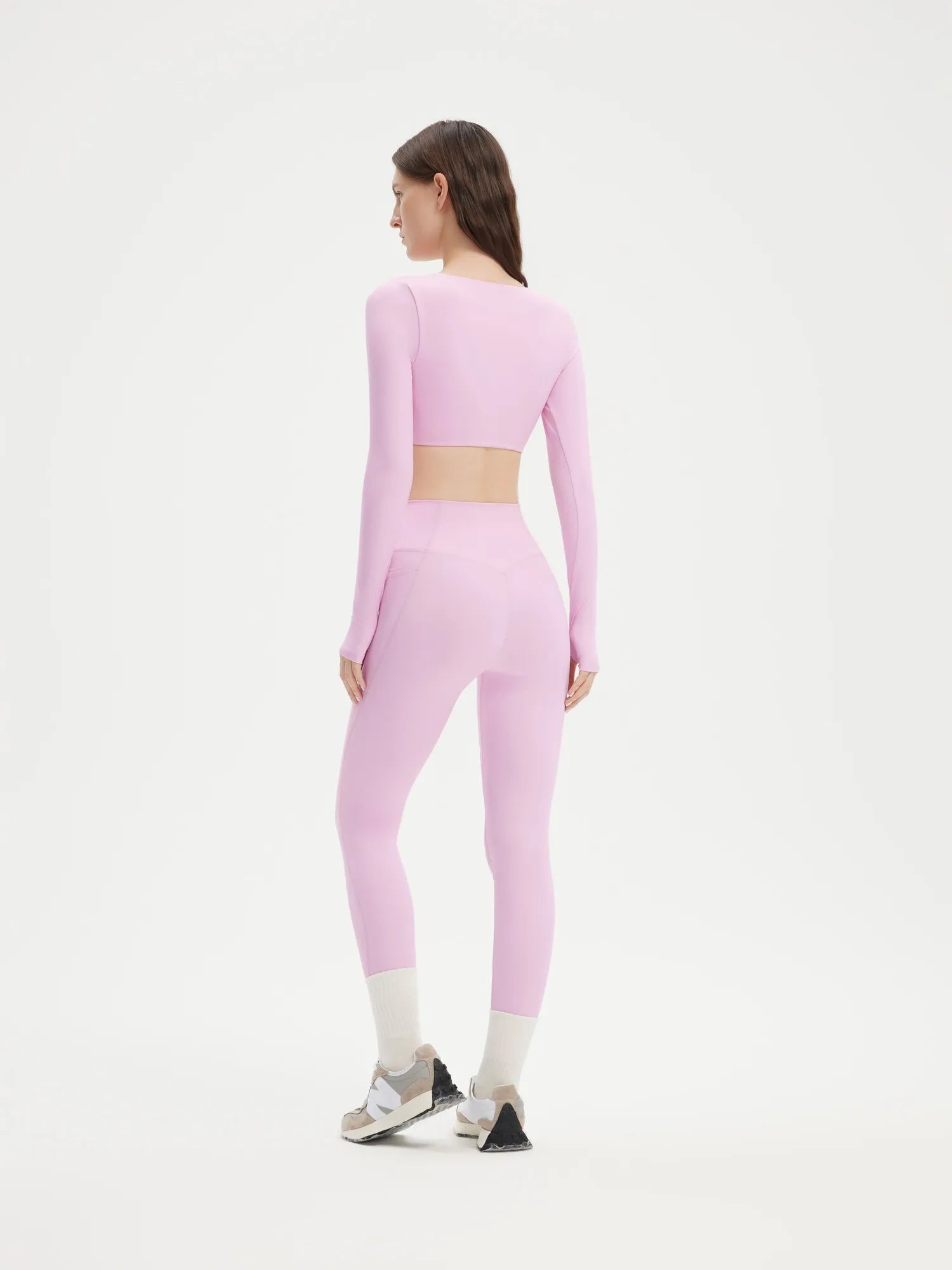 Twist V Crop Top Workout Set
