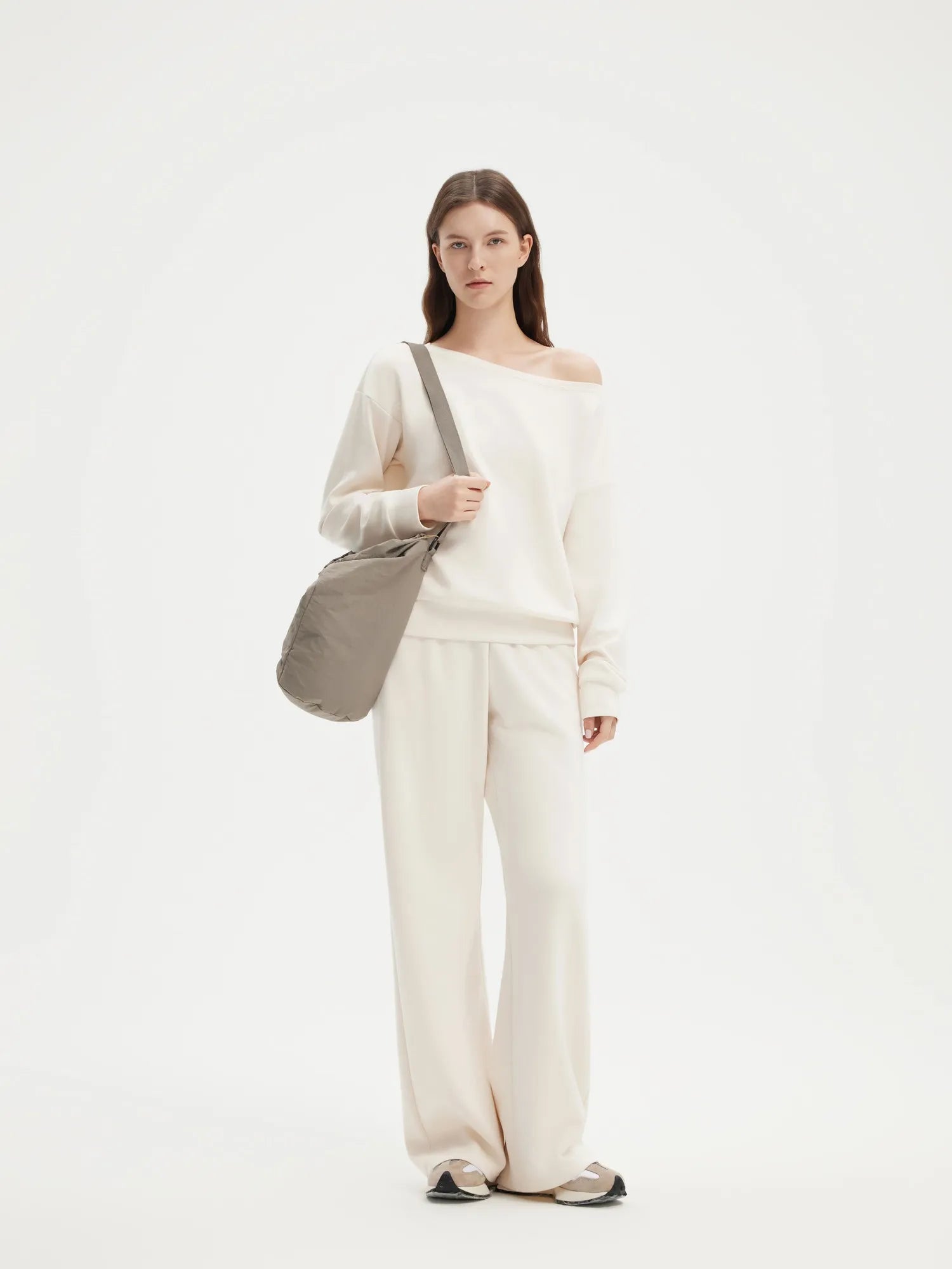 Off Shoulder Sweatshirt Lounge Set