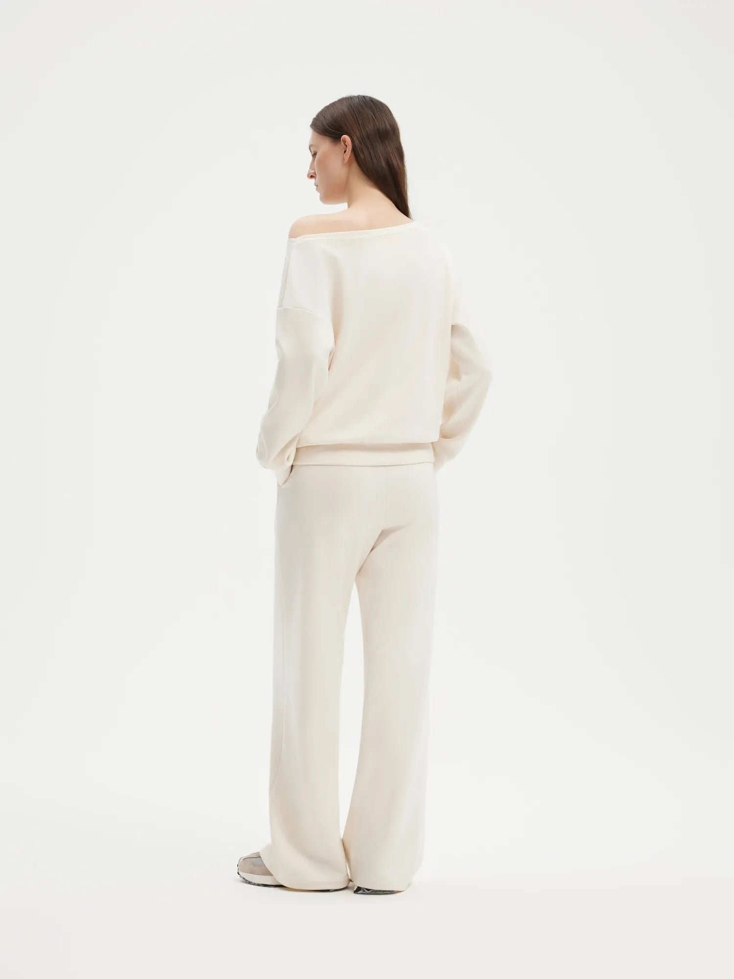 Off Shoulder Sweatshirt Lounge Set